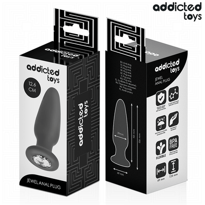 ADDICTED TOYS - PLUG ANAL COM JOIA TAMANHO L 12,6 CM