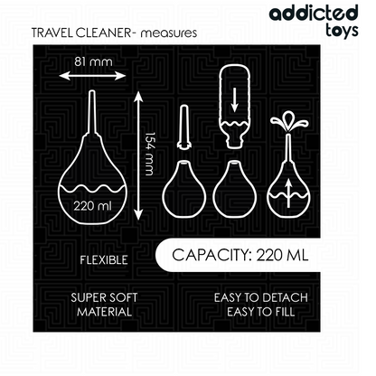 ADDICTED TOYS - LIMPADOR ANAL DE VIAGEM TAMANHO L 220 ML