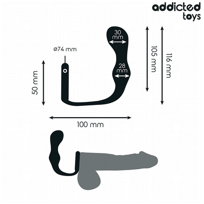 ADDICTED TOYS - PLUG ANAL COM ANEL MODELO 3