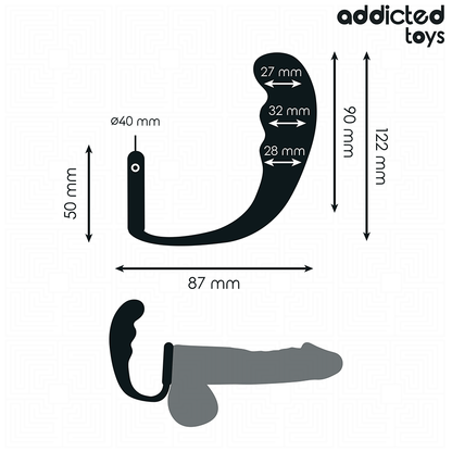 ADDICTED TOYS - PLUG ANAL COM ANEL MODELO 4