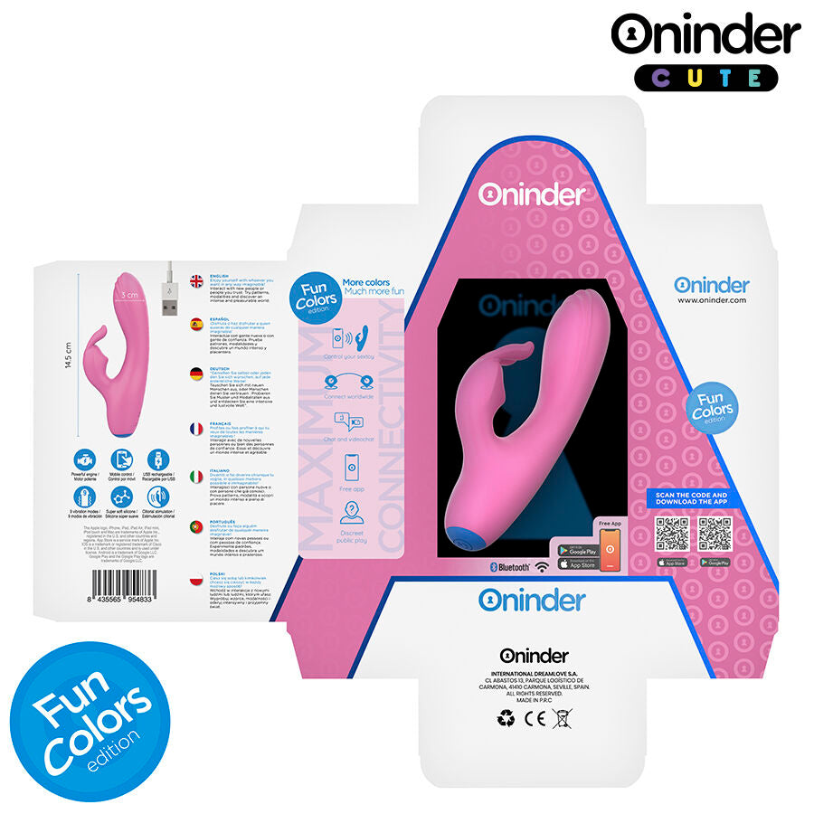 ONINDER CUTE - VIBRADOR LOVE BUNNY PARA PONTO G E CLITÓRIS - APLICATIVO MUNDIAL GRATUITO