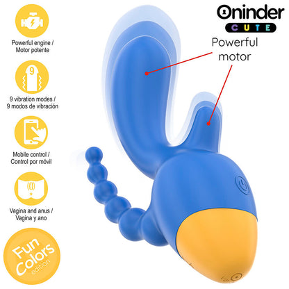 ONINDER CUTE - LOVE 3 SOME VIBRADOR TRIPLO - APLICATIVO MUNDIAL GRATUITO