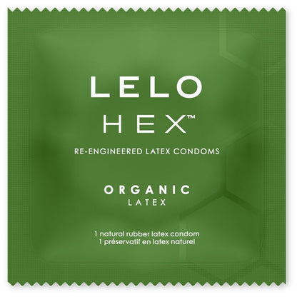 LELO - CAIXA DE PRESERVATIVOS ORGÂNICOS HEX 3 UNIDADES
