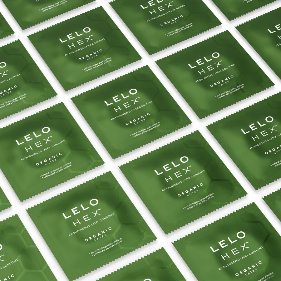 LELO - CAIXA DE PRESERVATIVOS ORGÂNICOS HEX 36 UNIDADES