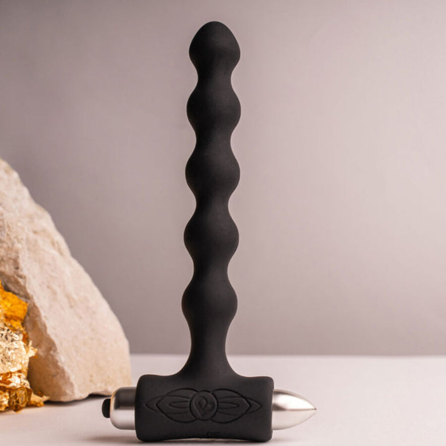 ROCKS-OFF - PETITE SENSATIONS PEARLS PLUG ANAL VIBRADOR PRETO