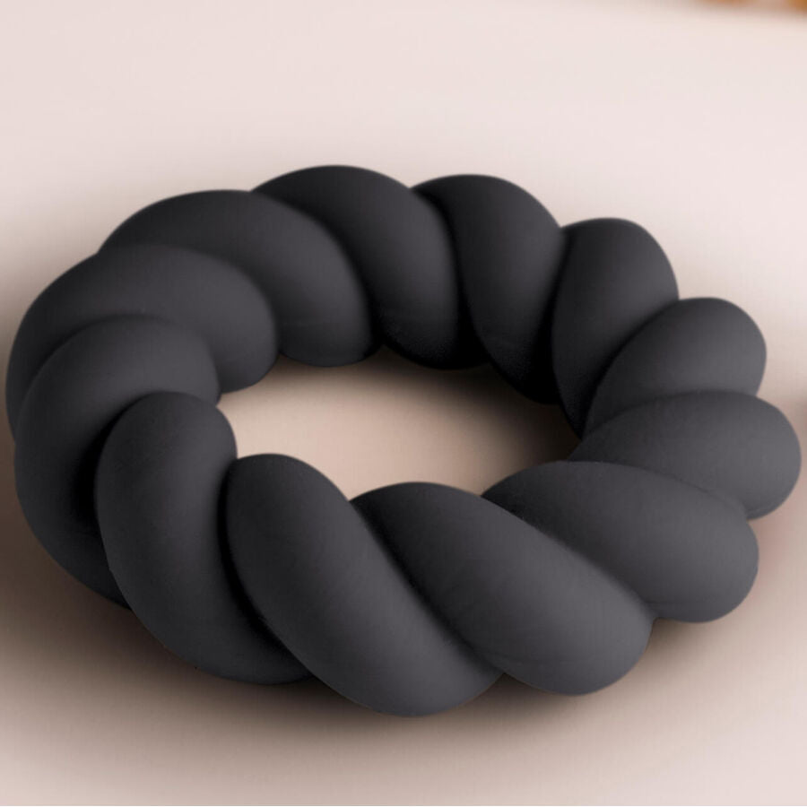 ROCKS-OFF - ANEL MASTURBADOR DE SILICONE PRETO TWIST