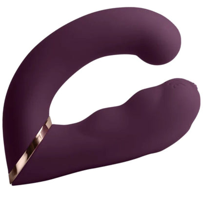 ROCKS-OFF - VIBRADOR DUPLO GEMINI ESTIMULADOR DE CLITÓRIS PONTO G ROXO