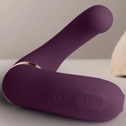 ROCKS-OFF - VIBRADOR DUPLO GEMINI ESTIMULADOR DE CLITÓRIS PONTO G ROXO