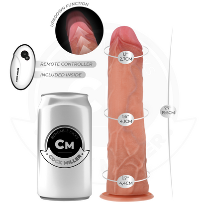 COCK MILLER - DILDO HIPER-REALISTA COM VENTOSA E IMPULSÃO COM CONTROLE REMOTO 19,5 CM