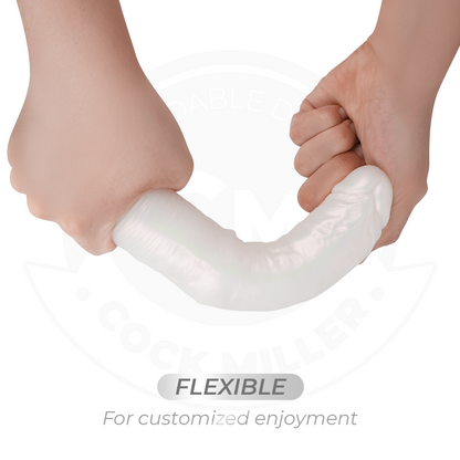 COCK MILLER - DILDO COM VENTOSA, LUZES E VIBRAÇÃO COM CONTROLE REMOTO BRANCO 19,5 CM