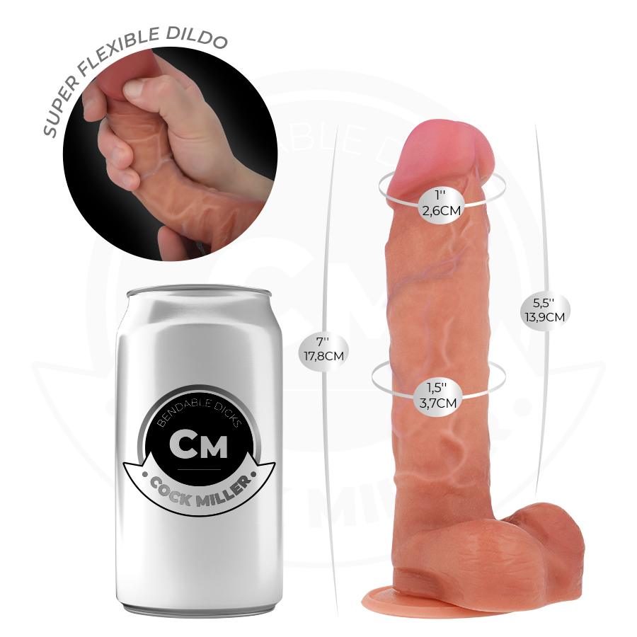 COCK MILLER - DILDO ARTICULÁVEL HIPERREALISTA 17,8 CM