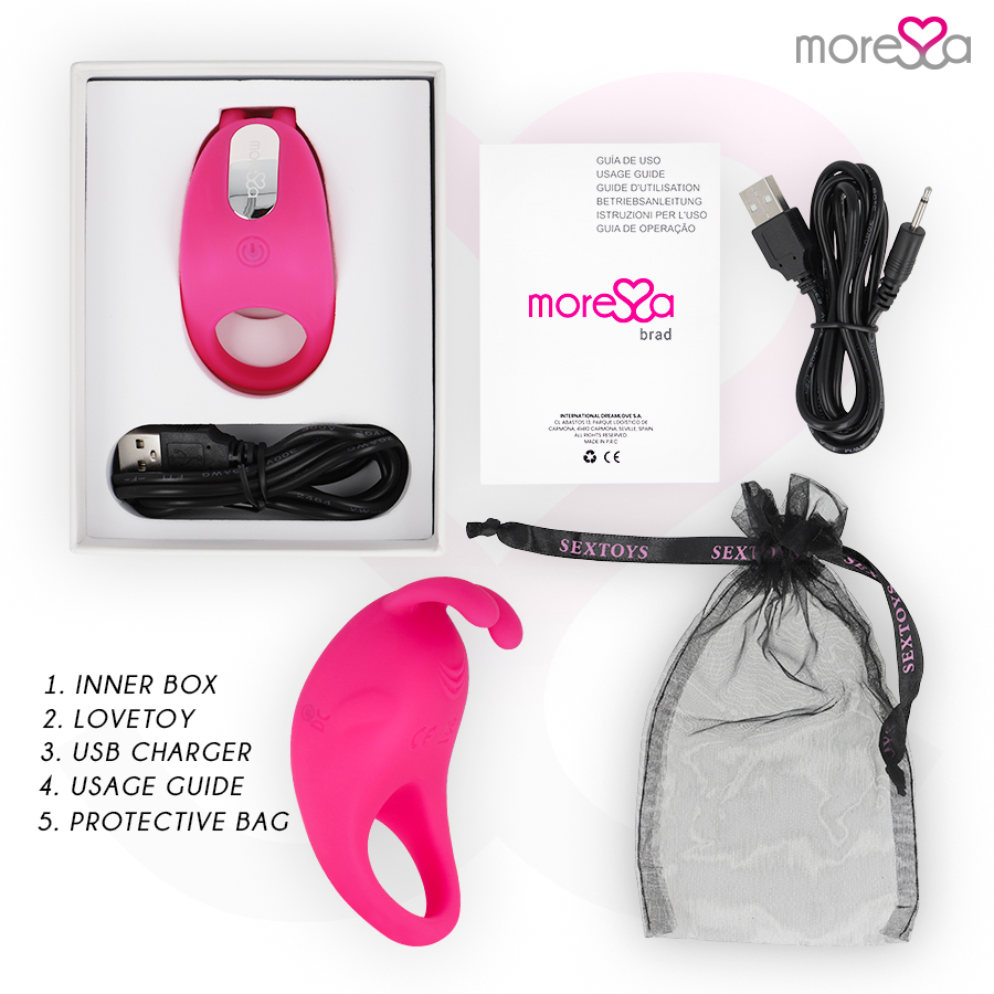MORESSA - BRAD PREMIUM SILICONE RECARREGVEL ROSA