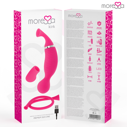 MORESSA - KIRK DUO SUCÇÃO + MASSAGEADOR MULTI-PERFORMANCE PREMIUM SILICONE RECARREGÁVEL