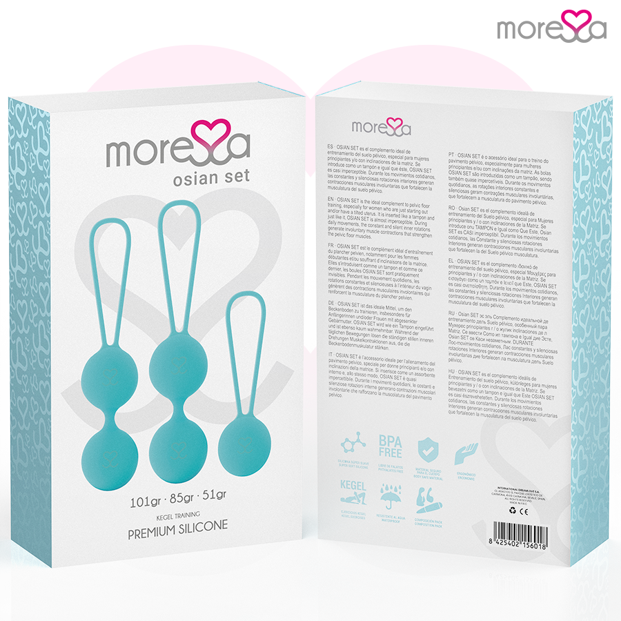 MORESSA - CONJUNTO OSIAN SILICONE PREMIUM TURQUESA
