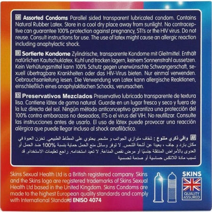 SKINS - PACOTE COM 4 PRESERVATIVOS PREMIUM VARIADOS