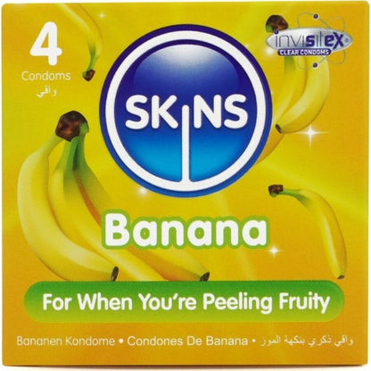 SKINS - PRESERVATIVOS BANANA PREMIUM PACOTE 4