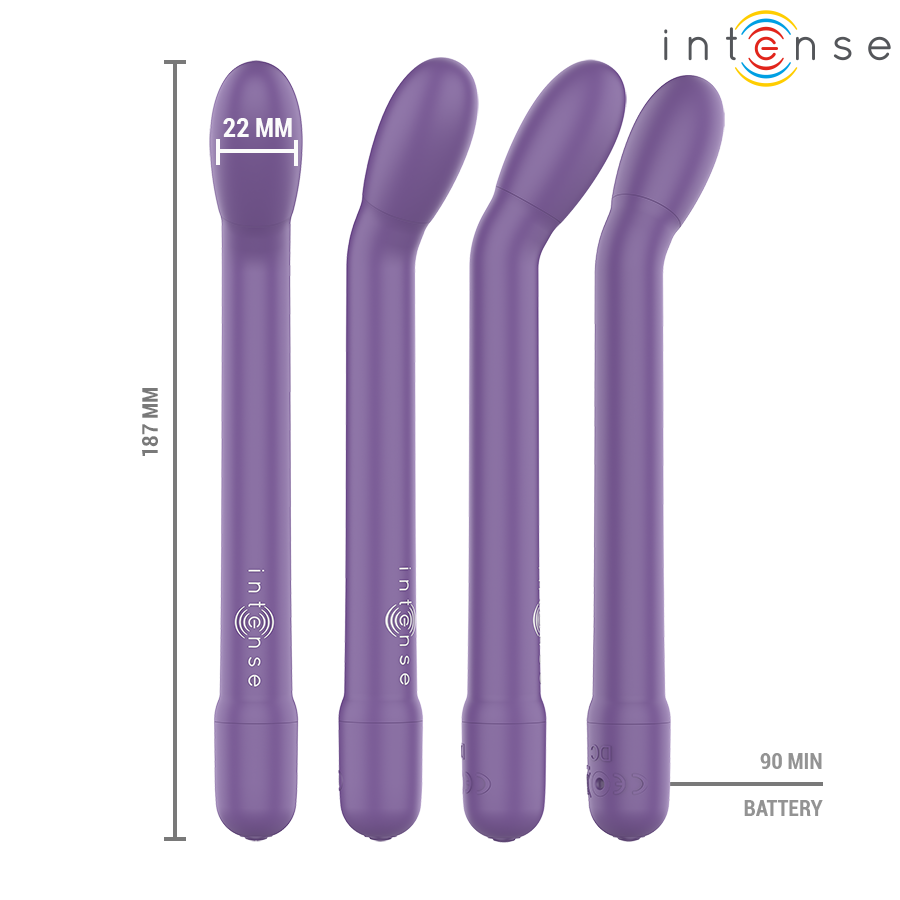 INTENSE - ESTIMULADOR DE PONTO G RECARREGÁVEL KARLIE ROXO