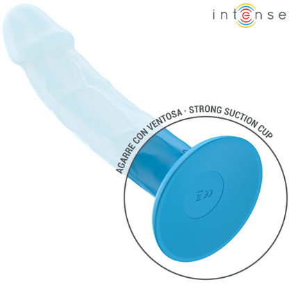 INTENSE - VIBRADOR REALÍSTICO PHOEBE 10 VIBRAÇÕES CONTROLE REMOTO AZUL