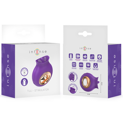 INTENSE - ESTIMULADOR DE CLITÓRIS TULI 9 VIBRAÇÕES E 9 OSCILAÇÕES ROXO