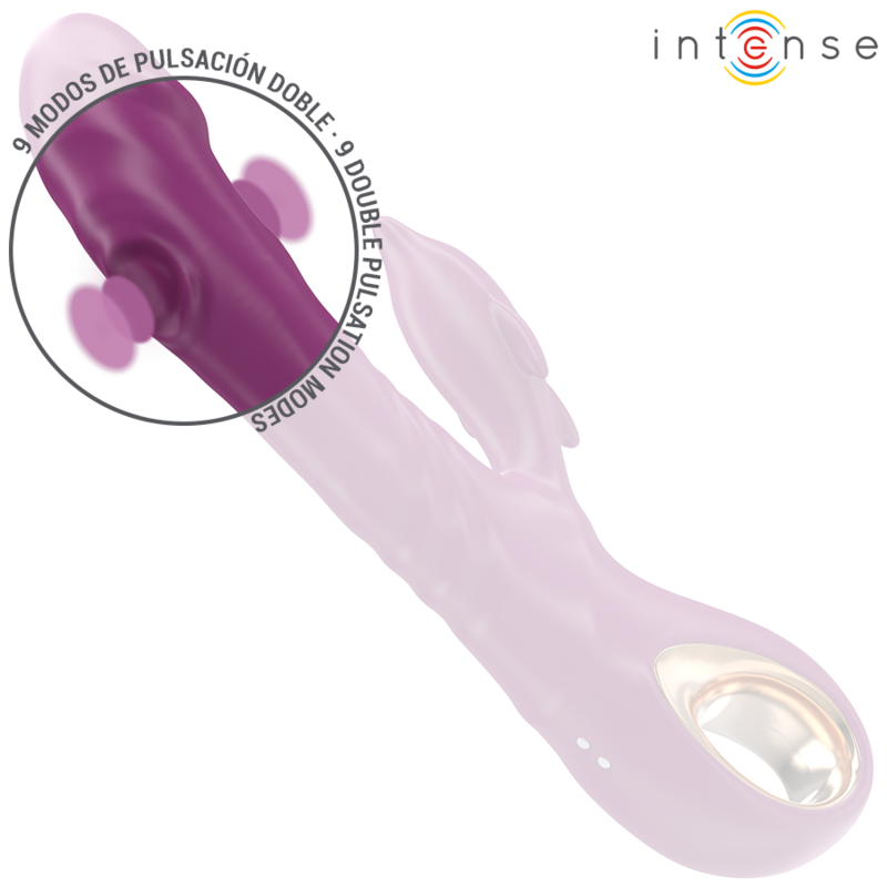 INTENSE - VIBRADOR MULTIFUNCIONAL HALLE COM LÍNGUA ESTIMULANTE DE GOLFINHOS ROXO