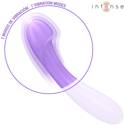 INTENSE - VIBRADOR BECKY 19 CM AQUECÍVEL 7 VIBRAÇÕES ROXO