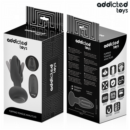 ADDICTED TOYS - PLUG ANAL COM LÍNGUA VIBRATÓRIA E CONTROLE REMOTO