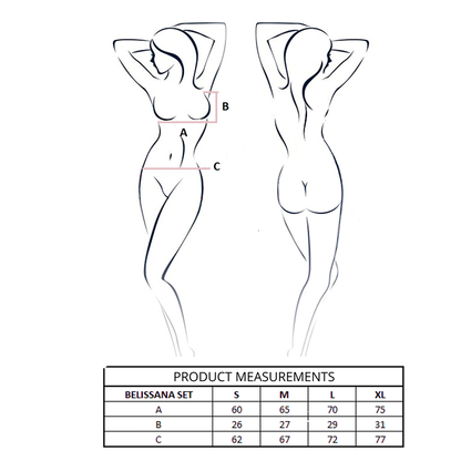 PASSION - CONJUNTO DE SUTIÃ + TANGA BELISSANA BRANCO G/GG