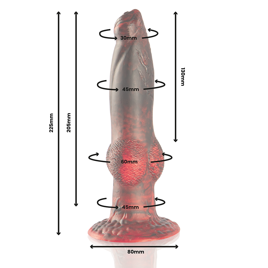 EPIC - PROMETHEUS DILDO TITAN EM CHAMAS CONTROLE REMOTO RECARREGÁVEL