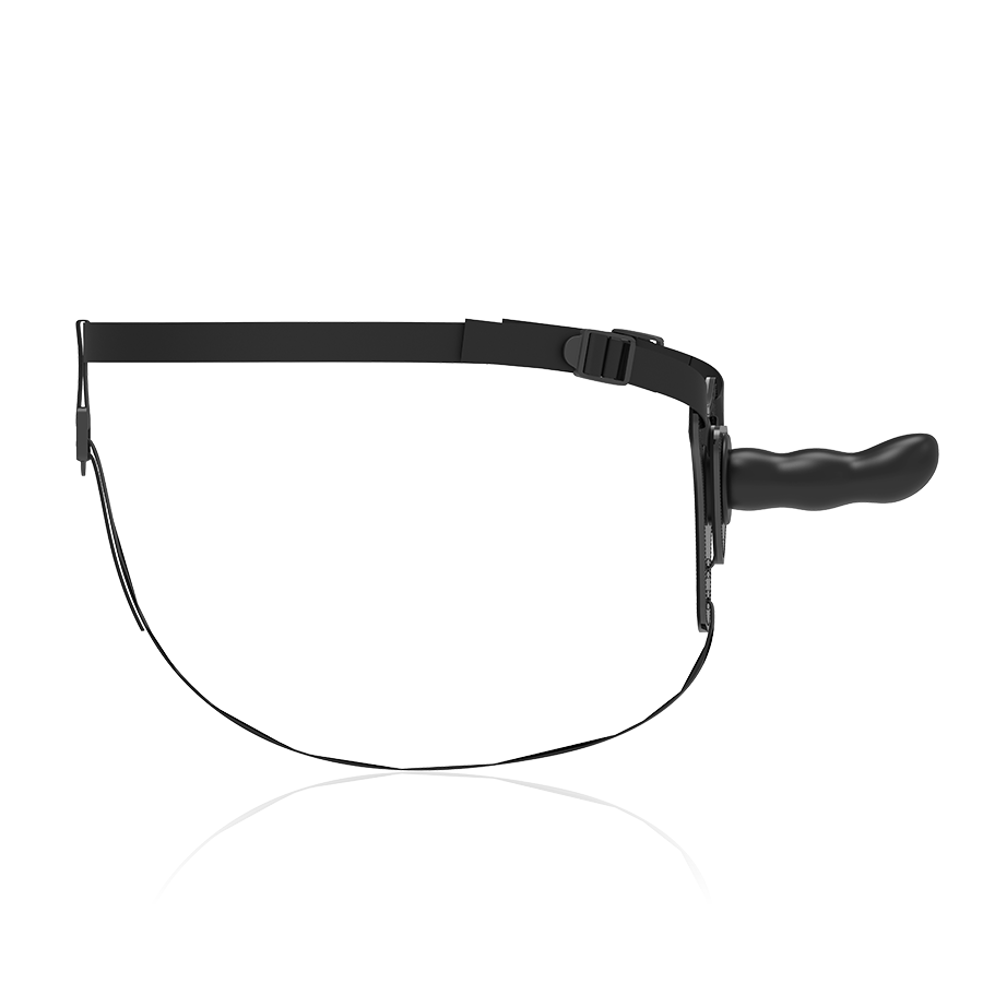 FETISH SUBMISSIVE HARNESS - SILICONE PRETO PONTO G 16 CM