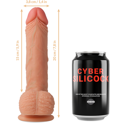 CYBER SILICOCK - STRAP-ON FREEMAN SILICONE LÍQUIDO COM 3 ANÉIS GRTIS 20 CM -O- 3.8 CM