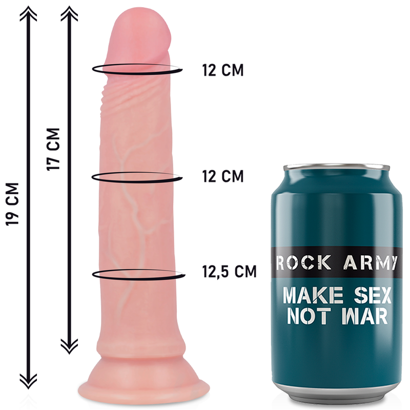 ROCKARMY - ARNÊS + DILDO SILICONE LÍQUIDO PREMIUM AVENGER 19 CM -O- 3.98 CM